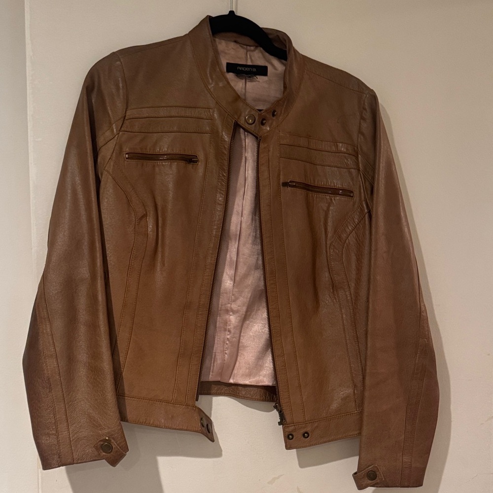 Ardene B Tan Faux Leather Jacket